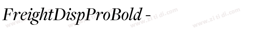 FreightDispProBold 字体转换